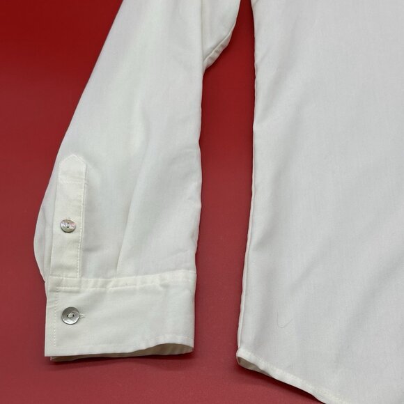 Chicos Stretch Secret Silk Size 0 / US Small Ecru Ivory Button Up Blouse Top NWT - Picture 3 of 8